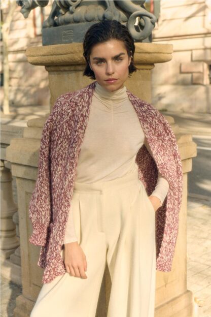 Maxi chaqueta BURDEOS