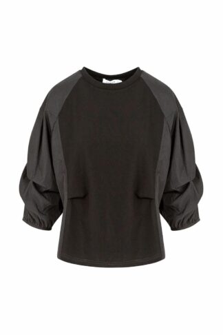 Camisa combinada NEGRO