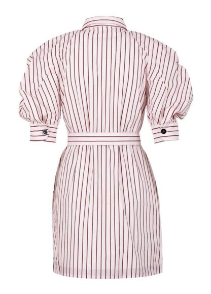 Vestido rayas mangas abullonadas