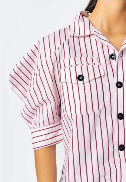 Camisa rayas mangas abullonadas