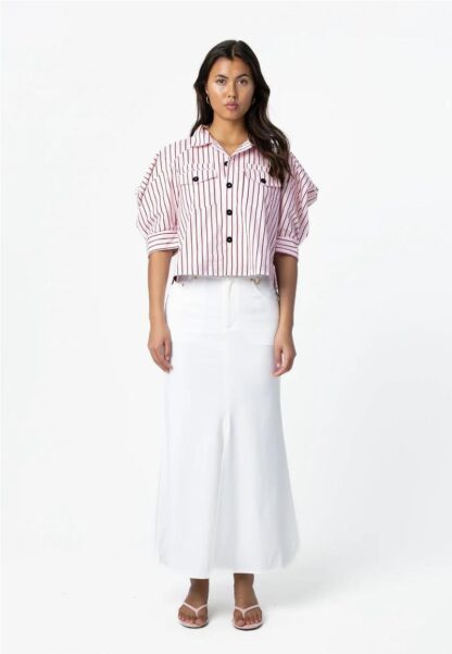 Camisa rayas mangas abullonadas