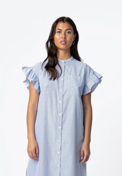 Vestido rayas con volantes