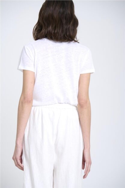 Camiseta escote en V manga corta BLANCO