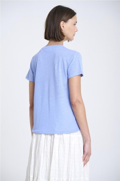 Camiseta escote en V manga corta AZUL