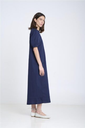 Vestido popelín manga corta