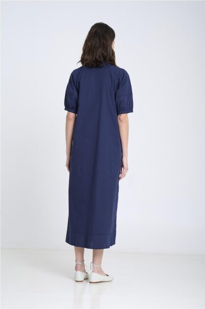 Vestido popelín manga corta