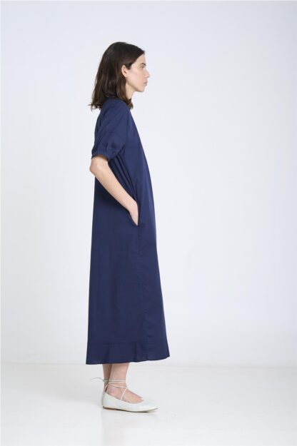 Vestido popelín manga corta