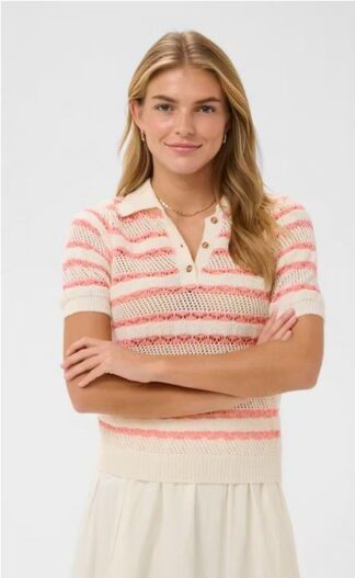 Polo rayas ROSA