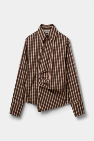 Camisa cuadros asimetrica