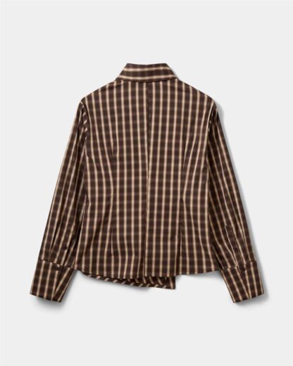 Camisa cuadros asimetrica