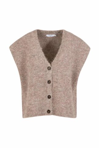 Chaleco jaspeado beige