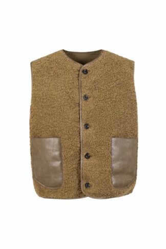 Chaleco reversible camel