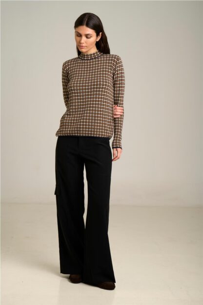 Jersey cuello perkins geometrico