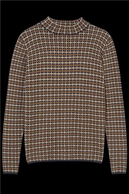 Jersey cuello perkins geometrico