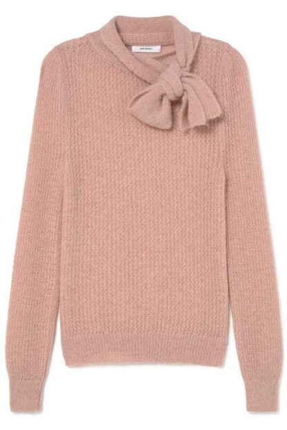 Jersey cuello foulard rosa palo